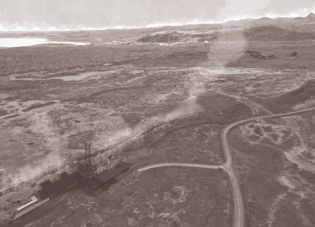 Charred Wooden Shingles Embrace Geothermal Wellness Spaces in a Volcanic Landscape