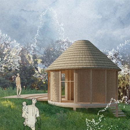Circular Retreat Crafted From Cross-Laminated Timber and Charred Wood