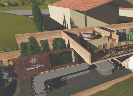 Wine Tasting Room with Corten Steel Facades and Rammed Earth Walls Emphasizing Environmental Integration