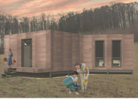 Corten Steel Facades and Triangular Volumes in Sustainable Residential Living  