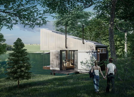 Polycarbonate Facade With Modular Timber Framework for Sustainable Living