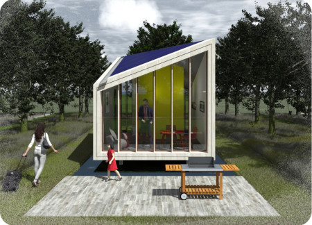 Curved Roofs and Solar Panels Integrate Locally Sourced Timber into Sustainable Community Living
