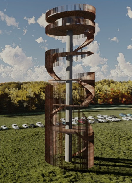 Spiraling Steel and Natural Light Integrate Ground-Source Heating Within a Contemporary Workspace  