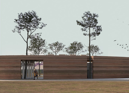 Rammed Earth Structure Embracing Local Stone in the Heart of Tuscany