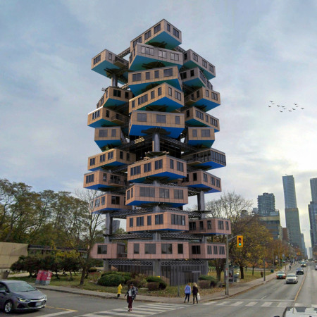 Rotating Modular Units with Cross-Laminated Timber Panels Enhancing Urban Living  