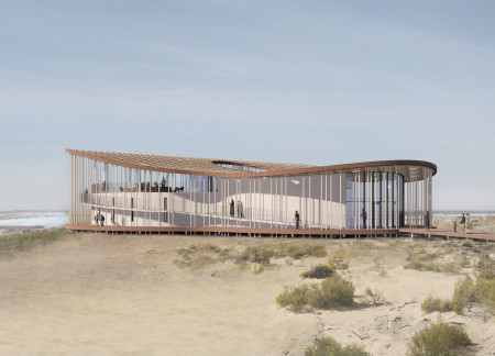 Elevated Bamboo Structure Embracing Natural Light in Coastal Wetlands  