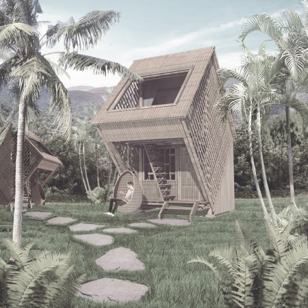 Charred Wooden Shingles and Cross-Laminated Timber Form a Versatile Community Hub  