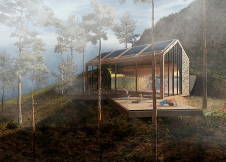 Charred Wooden Shingles and Natural Stone Elevate a Mountain Retreat Focused on Sustainable Living  