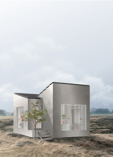 Screw Foundations and Photovoltaics in a Compact Sustainable Dwelling