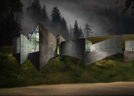 Exploring Sacred Geometry Through Shale Cladding and Laminated Timber in a Mindfulness Retreat