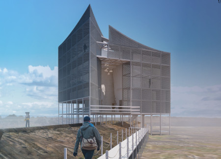 Caves and Vertical Journeys Enhanced by Steel Mesh and Sustainable Timber Structure
