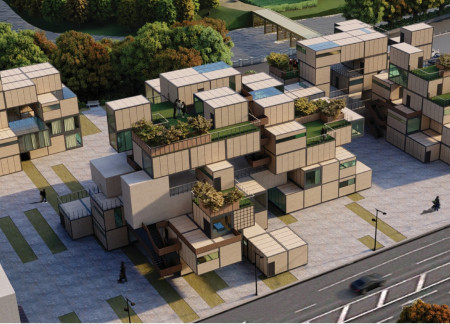 Cross-Laminated Timber Panels Enveloping Community Spaces with Biophilic Design  
