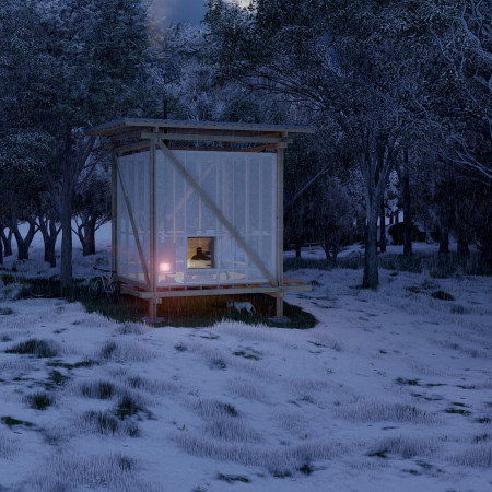 Cross-Laminated Timber Retreat Elevated Above Nature With Translucent Polycarbonate Walls
