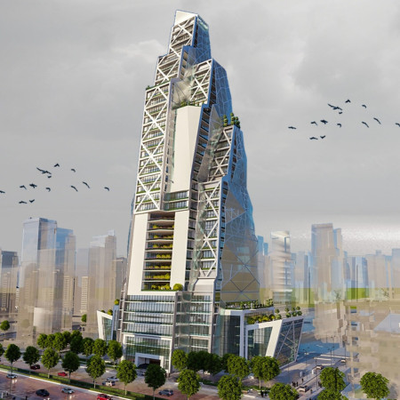 Vertical Gardens and Composite Panels Create a Sustainable Skyline in Saudi Urban Development