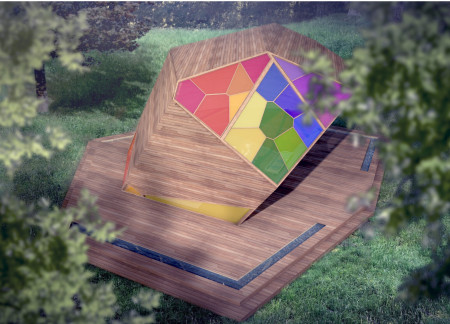 Cross-Laminated Timber With Charred Shingles Enhancing Community Engagement Spaces