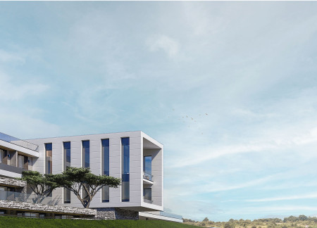 Terraced Design Featuring Natural Stone And Green Roofs Within A Vineyard Retreat