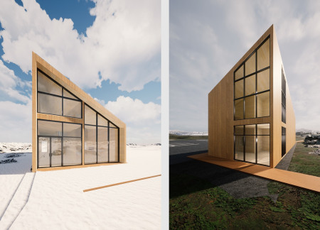 Charred Wooden Shingles and Natural Light Enhance Visitor Experience in Icelandic Landscape Center
