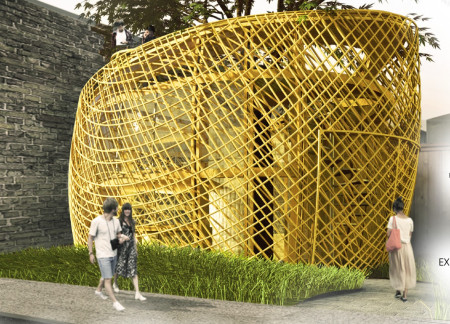 Bamboo Facade and Glulam Structure Enhancing Urban Biodiversity in a Micro-Dwelling  