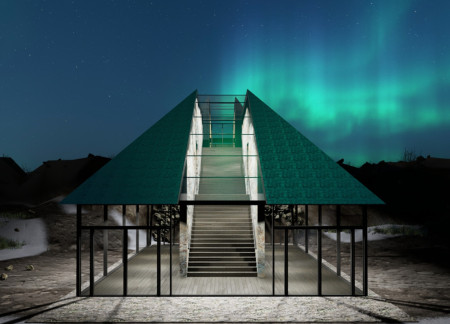 Charred Wood Cladding and Green Terraces Define a Multi-Use Community Hub