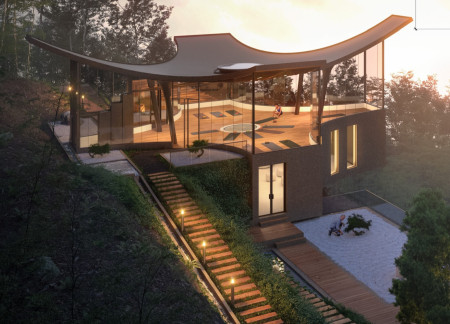 Charred Wooden Shingles and Cross-Laminated Timber Create a Harmonious Residential Community  