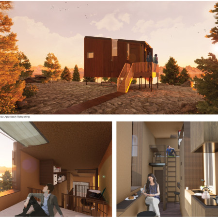 Charred Wooden Shingles And Elevated Design In An Off-Grid Residential Retreat  