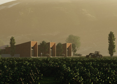 Charred Wooden Cladding and Glass Façades For a Vineyard Retreat in Umbria  