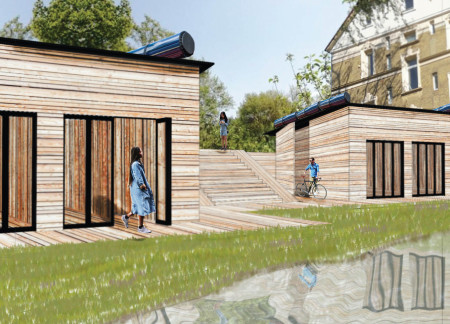 Charred Timber Facade With Passive Solar Integration In Compact Urban Living Solution