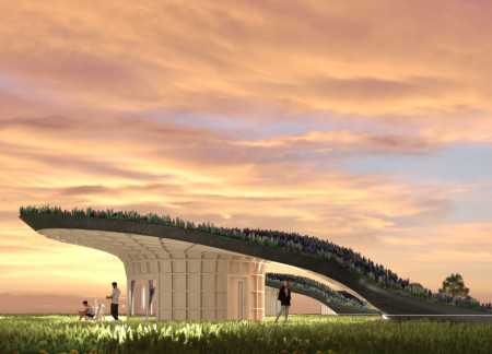 Mushroom-Inspired Cabins Featuring Monocoque Timber Structures and Green Roofs Embracing the Latvian Landscape  