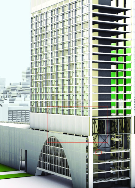 Suspended Framework With Steel Cables and Glass Facades Enhancing Urban Living Spaces  