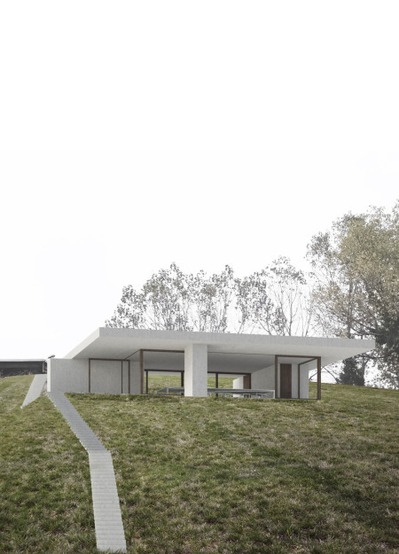 Monolithic Concrete Structure Featuring Expansive Glazing Enhances Vineyard Experience