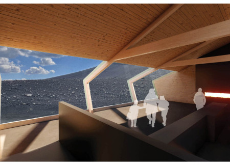 Charred Timber Facade and Geothermal Integration in a Visitor Center Amidst Volcanic Landscapes