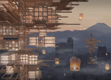 Floating Sanctuary Constructed with Improved Wooden Dougong for Community Resilience