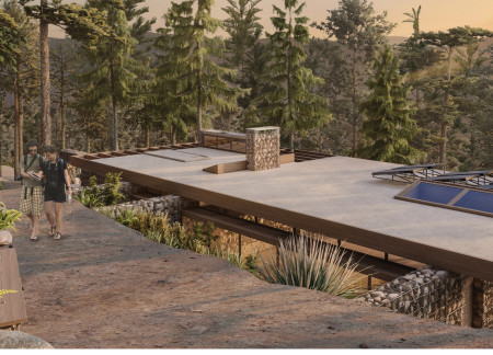 Gabion Walls and Passive Cooling in a Sustainable Yoga Retreat Emphasizing Local Materials  