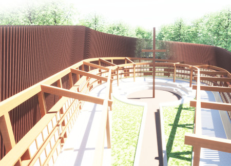 Flowing Forms and Sustainable Timber Create a Serene Space for Reflection and Remembrance