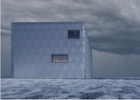 Dynamic Aluminum Facade With Geometric Reflections Creating an Engaging Cinema Experience