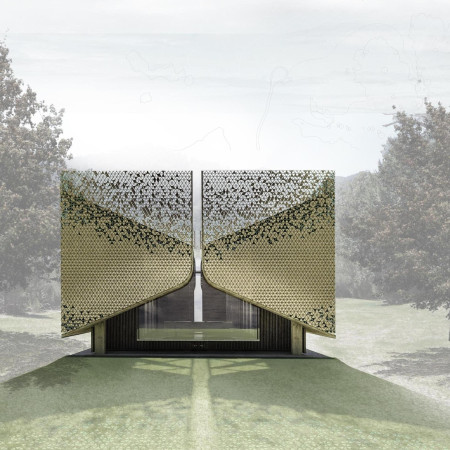 Biophilic Retreat Crafted With Laminated Timber And Geometric Metal Screens