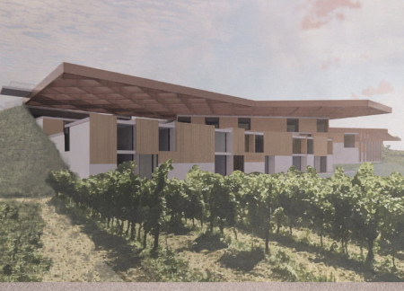 Charred Wooden Shingles and Cross-Laminated Timber Elevate Vineyard Hospitality Experience