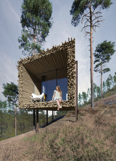 Corten Steel And Hemp Insulation Create Sustainable Modular Retreats in Nature