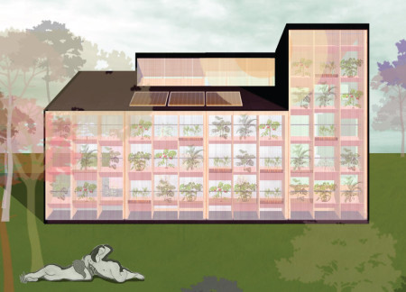 Charred Wooden Shingles and Cross-Laminated Timber Panels in a Flexible Microhome  