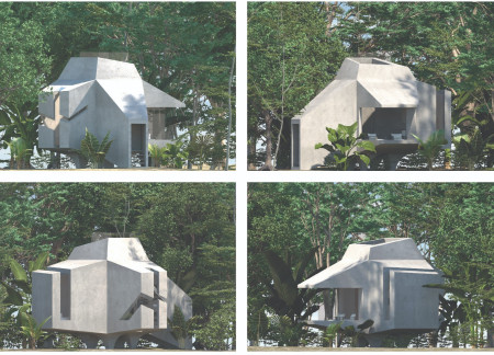 Charred Wood Shingles and Reinforced Concrete Create a Harmonious Retreat in the Forest