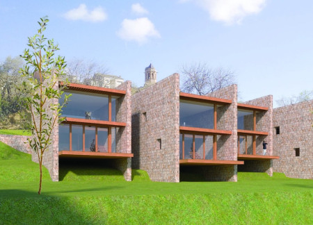 Locally Sourced Stone and Elevated Structures in a Collaborative Artists' Residence  
