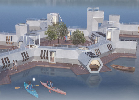 Modular Floating Units Crafted From Durable Composite Materials Promoting Coastal Resilience  