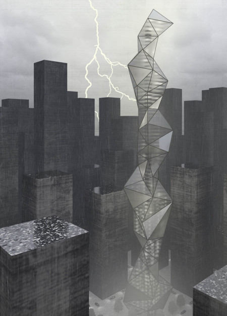 Triangular Lattice Structure Enhanced by Stainless Steel and Glass in a Multi-Functional Skyscraper