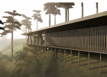 Charred Wood Facade and Glazed Walls Create a Tranquil Retreat for Mindfulness Practice