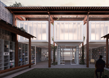 Cross-Laminated Timber Pavilion Featuring Charred Shingles as a Community Learning Space