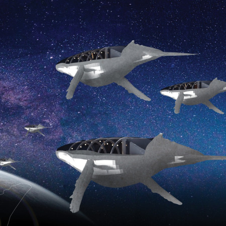 Self-Sustaining Habitat Constructed With Composite Panels Emulating Marine Life