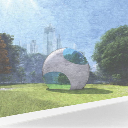 Spherical Glass Facades and Reinforced Concrete in a Versatile Workspace Design