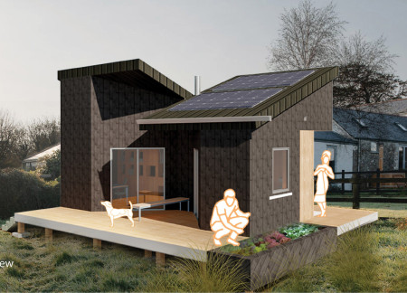 Charred Wooden Shingles and Cross-Laminated Timber Panels Create a Sustainable Compact Home