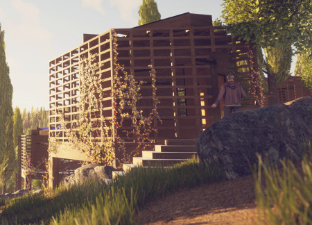 Cork Bricks and Portuguese Oak Create Serene Sleeping Pods for Reflection and Yoga