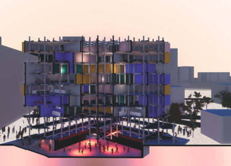 Cross-Laminated Timber Panels Define Modular Living Spaces in Urban Settings